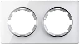 Рамка 2-м Garda горизонт. стеклянная бел. 2E52201300 OneKeyElectro 2234925