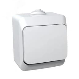 ЭТЮД Выключатель одноклавишный наружный IP44 белый BA10-041B Systeme Electric