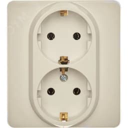 Розетка 2X2К+З немецкий стандарт 16 А 250 В~ INSPIRIA слоновая кость