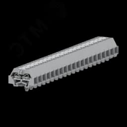 Клемма TB 2-2 с бок. подключ. с защелк. ножками, сечение 1,5 мм. кв., серая