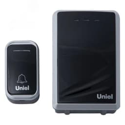 Звонок беспроводной радиус действия 150 м,  черный с серебристым  UDB-017W-R1T1-38S-150M-BL/SL