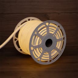 Гибкий неон SMD форма D 16х16 мм теплый белый супер яркий 120 LEDм 50 м c комплектом подключения NeonNight 131086