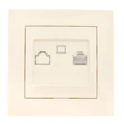 Валенсия розетка компьютерная RJ-45 1-местная кремовая EKF PROxima