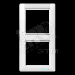 Рамка 2 поста с полем для надписи белая