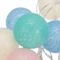 Тайские фонарики Пудра 15 м прозрачный ПВХ 10 LED теплый белый питание 2 х АА батарейки не в комплекте 303089