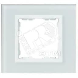 Рамка с суппортом на 8 узких модулей, S82C, белый - белый (стекло) Simon