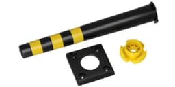 Столбик гибкий ЧЕРНЫЙ с квадратным основанием 750 мм