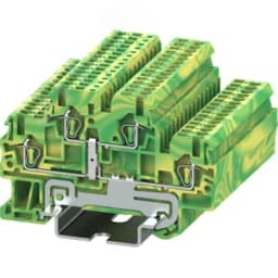 Клемма TC 2-уровневая, земля, сечение 1,5 мм. кв., желто-зеленая SUPU