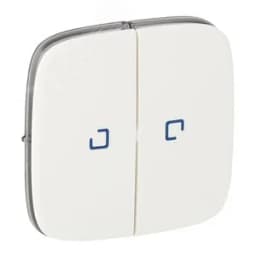 Valena ALLURE Лицевая панель для выключателя двухклавишного с подсветкой Белая