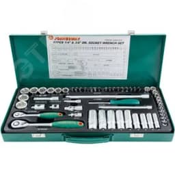 Набор головок торцевых стандартных и глубоких 1/4" и 3/8"DR, 4-24 мм, 57 предметов