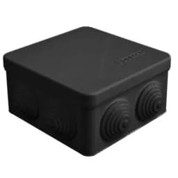 Коробка распределительная ОП 105х105х56мм IP54 7 выходов 4 гермоввода крышка защелкивающаяся материал – полипропилен черн. Epplast 100015