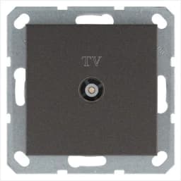 Розетка телевизионная оконечная TV Ф9.5мм механизм мокко Jasmart G6001Z