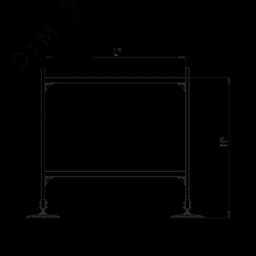Опорная конструкция для горизонтальных прямоугольных воздуховодов и металлических лотков кабеленесущих систем TECHNORAPTOR FOOT 1500х1500