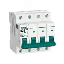 Выключатель автоматический без теплозащиты 4P 20А х-ка D 6кА ВА-103M