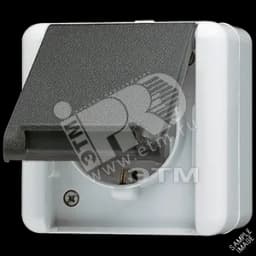 Розетка штепсельная SCHUKO 16А 250V с защитой от детей накладная IP44