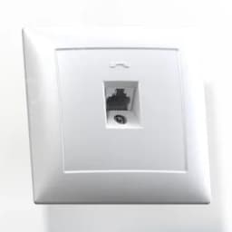 СЕЛЕНА Розетка телефонная скрытой установки одноместная РТ1-398, слоновая кость Кунцево