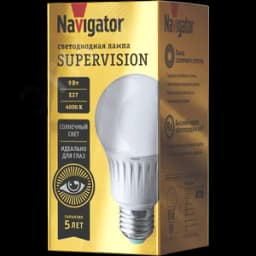 Лампа светодиодная 9вт NLL-A60-9-230-4K-E27-FR-SV