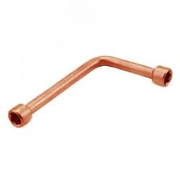 Ключ торцевой внутренний 6-гр. изогнутый 36 омедненный Hortz