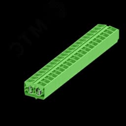 Клемма TB 2-2 фронт. подключение с защелк.ножками, сечение 2,5 мм. кв., зеленый