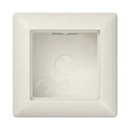 Коробка для накладного монтажа 1-я с негорючим основанием, в комплекте с рамкой для установки устройств и накладок серии A для горизонтальной/вертикальной установки Серия- AS500 Материал- дуропласт Цвет- слоновая кость