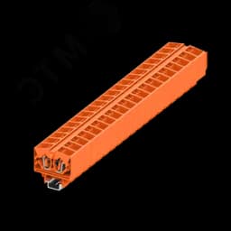 Клемма TB 2-2 на DIN-15, фронт.подключение, сечение 2,5 мм. кв., оранжевая