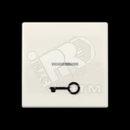 Клавиша для выключателя с окошком для подсветки и символом замок слоновая кость JUNG