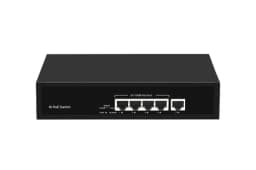 Коммутатор NIKOMAX, неуправляемый, 4 PoE (802.3af/at) порта 10/100Мбит/с до 250метров, 1*100Mбит/c RJ45, 65Вт GL-SW-F005-04P
