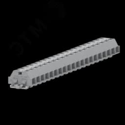 Клемма TB 2-2 с бок. подключ. с крепеж.фланцами, серая