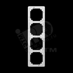 Рамка 4 поста универсальная белая JUNG