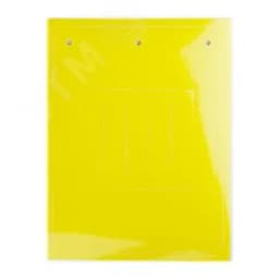 Табличка эластичная 67х15мм. Клейкое основание. Винил. Желтая (7 шт. на пластине, упак. по 10 листов)