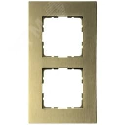 Рамка 2-постовая, алюминий Champagne Gold