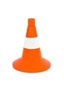 Конус дорожный - КС-1.4 - 320 мм мягкий, 1 белая полоса (комплект 5 шт.)