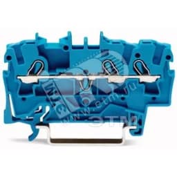 Клемма трехпроводная проходная 0.25-2.5(4)мм.кв. на DIN рейку 2002-1304 WAGO