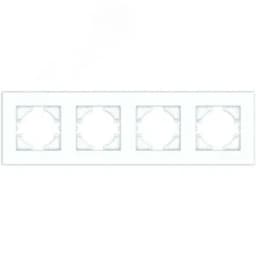 Рамка City 4-местная, белый GUSI Electric