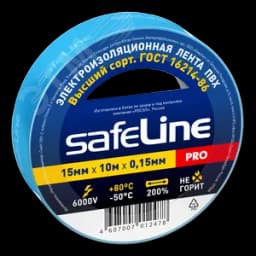 Изолента ПВХ син.15мм 10м Safeline Росэл