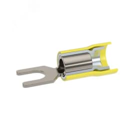 Наконечник вилочный с изолир.фланцем ПВХ, двойная гильза, 2,5-6 кв.мм М5 (д.5,3 мм) (НВИ)