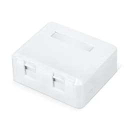 Корпус настенной розетки для установки 2-х вставок типа Keystone Jack Hyperline WRline WR-MB-2 (Белый)