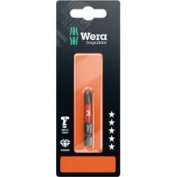 Бита ударная 851/4 IMP DC Impaktor PH SB алмазное покрытие хвостовик шестигранный 1/4 E 6.3 PH 3X50 мм с держателем-еврослот для подвеса