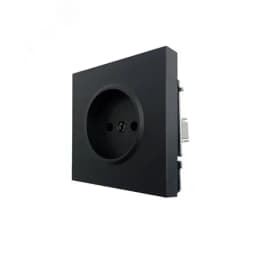 ZIMA Розетка б/з ПБТ черный бархат безвинтовой зажим/клемма LEZARD