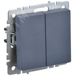 BRITE Выключатель двухклавишный 10А ВС10-2-0-БрМ маренго IEK