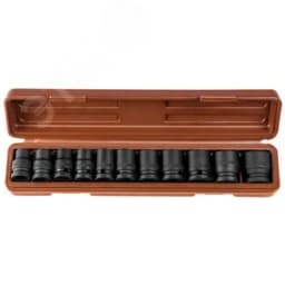 Набор головок торцевых для ударного инструмента 1/2"DR, 10-24 мм, 11 предметов