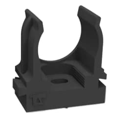 Крепеж-клипса для трубы 20 мм черная (100шт)