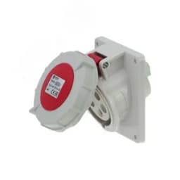 Розетка встраиваемая наклонная 16A/400V/3P+N+E/IP67, фланец 92x100