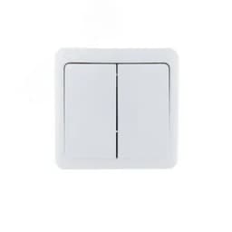 VIOLA Выключатель двойной белый (12шт/144шт) Lezard