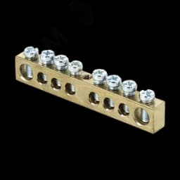 Шина нулевая с заземлением 63.08 латунь sn0-63-08 EKF