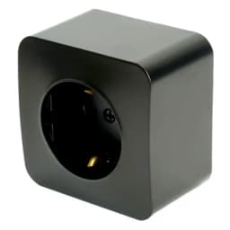 Розетка 1местная сз открытой установки STEKKER 250В 16А IP20 серия София черный матовый MST161105 49494