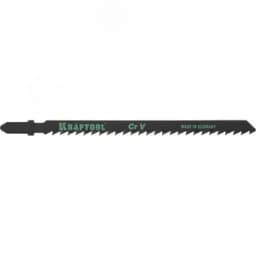 Полотна , T344D, для эл/лобзика, Cr-V, по дереву, ДВП, ДСП, быстрый рез, EU-хвост., шаг 4мм, 110мм, 2шт