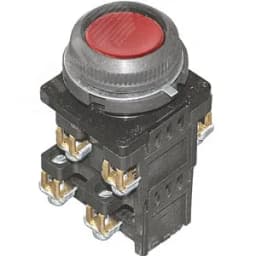 Кнопка КЕ-182/2, красный, 3з+1р, цилиндр, IP54, 10А, 660В
