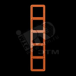 Рамка 5 постов универсальная ударопрочная оранжевая