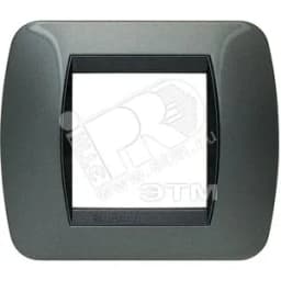 Накладка на 2 модуля Темная Сталь